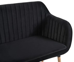 Canapea două locuri TORBY (negru). 1027125