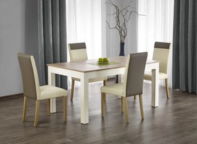 Masa extensibila Seweryn stejar sonoma/alb - L160-300xl90xh76 cm