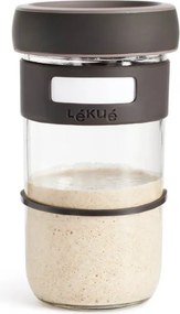 Set recipiente dospire paine Lekue 1010175, 3 piese, 9,3 x 9,3 x 17 cm, -20/+80 °C, Maro