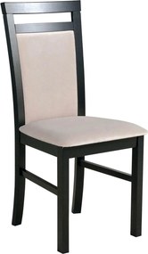 Scaun MILANO 5, negru/grej - Paros 2, lemn de fag/stofa catifelata, 43