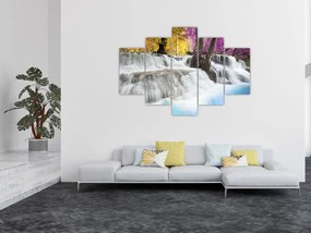 Tablou cu Erawan cascadă în pădure (150x105 cm)