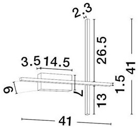 Aplica de perete LED design modern QUAM alb