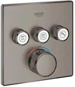 Grohe Grohtherm SmartControl baterie cadă-duș ascuns da Brushed Hard Graphite 29126AL0