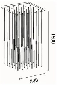Lustră LED pe cablu LED/72W/230V 3000K