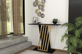 Consola Gravity Negru, Auriu 90x77x30 cm