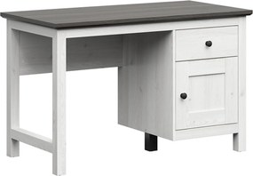 Birou Hesen, gri inchis/pin larico, PAL melaminat, 120x60x75 cm