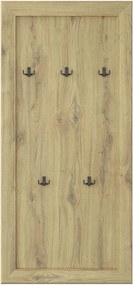 Cuier de perete SAPORI, stejar navarra, PAL laminat, 70x7x150 cm