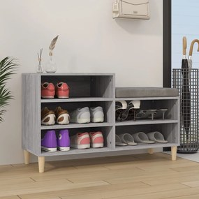 vidaXL Pantofar, gri sonoma, 102x36x60 cm, lemn prelucrat