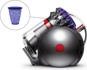 Aspirator fara sac Dyson Big Ball Parquet 2 228566-01, 600 W, 165 AW, 1,5 l, Tehnologie Radial Root Cyclone in 2 trepte, Recuperare automata in pozitie verticala, Nichel/Violet