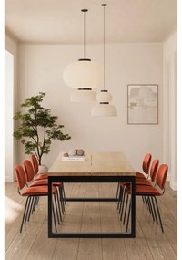 Masă de dining cu blat cu aspect de lemn de stejar 100x220 cm Rina – Marckeric