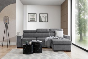Colțar extensibil Modeno Mini universal - gri catifea ușor de curățat Zetta 304