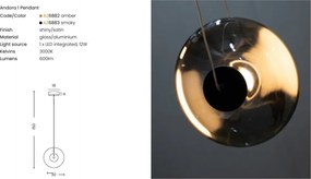 Pendul, Lustra suspendata ANDORA 1 fumuriu