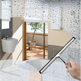 REA-70000 - Racletă pentru geam cu suport, crom lucios