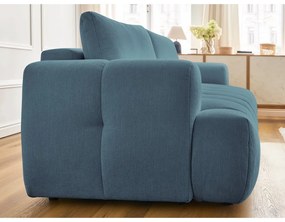 Canapea albastră extensibilă/cu spațiu de depozitare 251 cm Fuji – Bobochic Paris