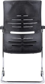 Scaun vizitator din mesh cu cadru cromat OFF 807 negru
