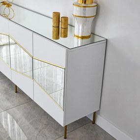 Dulap Nice White and Gold