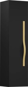 Dulap tip coloana suspendat negru Krofam e-VOG 130 cm maner auriu