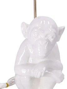 Lampa ceramica Maimuta Alba h 35 cm