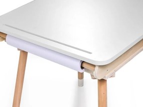 Set pentru copii reglabil BUNNY, masă și 2 scaune, alb/maro ELIS design