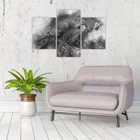 Tablou - Acuarelă papagali (90x60 cm)