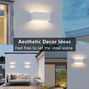 Brilagi - Aplică de perete pentru exterior DONNANI LED/7W/230V 20 cm alb IP44