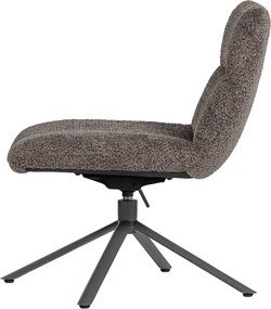 Fotoliu maro pivotant cu tapițerie din țesătură bouclé Soren – WOOOD