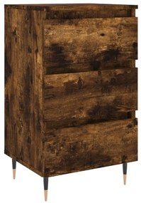826918 vidaXL Noptieră, stejar fumuriu, 40x35x69 cm, lemn compozit