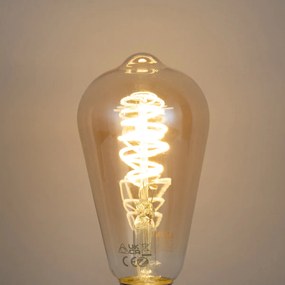 Set de 3 becuri LED inteligente E27, reglabile, ST64 4,9W 320 lm 2500K, inclusiv hub inteligent Zigbee