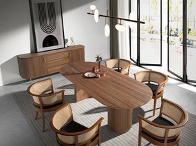 Masa dining design LUX din furnir de nuc 240cmx105cm