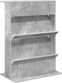 vidaXL Raft pentru reviste Gri din beton 70 x 41 x 96 cm Lemn compozit