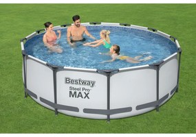 Bestway 56418 Piscină supraterană Steel Pro MAX ,366 x 100 cm, cu filtrare și trepte