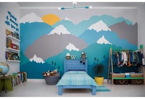 Lustră aplicată CAMBRIDGE 2xE27/15W/230V albastră