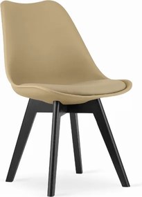 OFERTA Scaun bej BALI MARK cu picioare negre calitate II