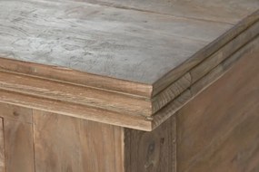 Consolă din lemn masiv de tec reciclat cu 4 sertare, piesă statement sculptată manual, „Grand Loft”