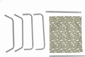 Sezlong pliabil de plaja SAND FLOWERS, verde