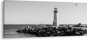 Tablou - Far de pe coastă, Santa Cruz, California (120x50 cm)