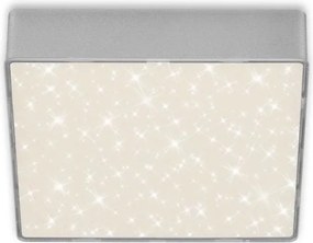 Mini Plafoniera LED argintiu cu efect starlight STAR SKY 15x15cm