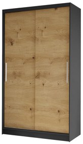 Dulap de haine Keira I (Alb + Negru). 1060167