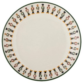 Farfurie crem pentru desert din gresie ø 16 cm cu model de Crăciun Jolly – Bloomingville