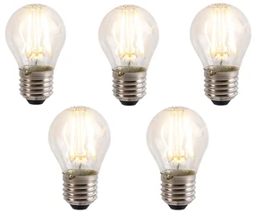 Set de 5 becuri LED E27 reglabile în 3 trepte P45 5W 700 lm 2700K