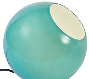 Lampă de masă retro albastră cu sticlă - Mabel