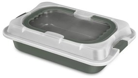 Tavă dreptunghiulară pentru copt cu capac plastic, Green Matt Berlinger Haus BH 8637