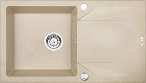 Chiuveta bucatarie compozit cu picurator nisip 78 cm Deante Evora 780x440 mm, Nisip