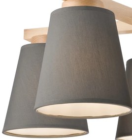 Lustr ELLIE 5xE27/60W/230V, montaj plafon, gri