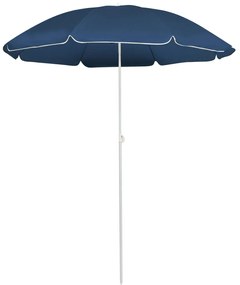 vidaXL Umbrelă de soare de grădină, stâlp din oțel, albastru, 180 cm