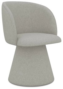 Scaun de sufragerie gri deschis tapițat Maia – Makamii