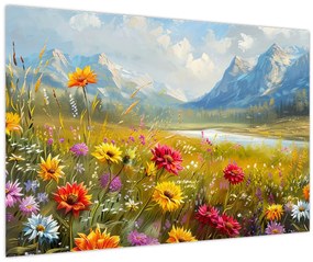 Tablou - Peisaj pictat (90x60 cm)