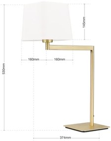 Lampă de masă Orion LA 4-1209/1 CARLTON 1xE27/40W/230V alb/auriu