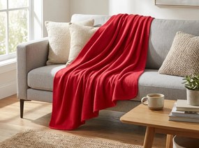Patura fleece FLEORA, rosie Dimensiune: 180 x 200 cm