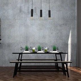 Lustră pe cablu DANTE 3xGU10/25W/230V negru/aurie